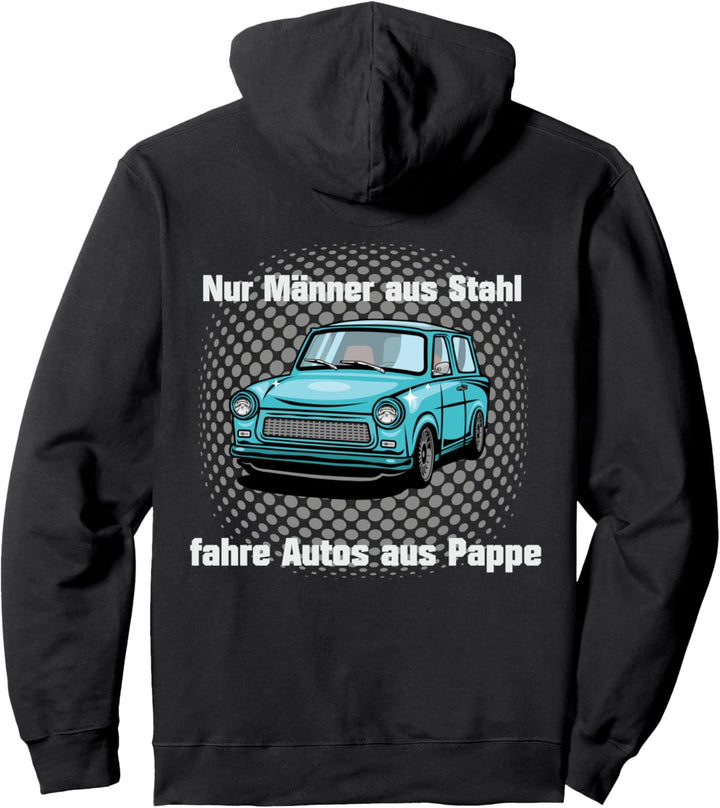 Herren Männer aus Stahl fahren Autos aus Pappe Pullover Hoodie
