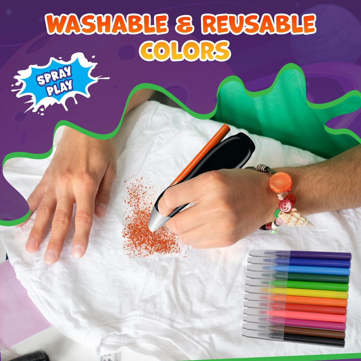 Splat Planet Graffiti Stift, Schnurlos Elektrisch Airbrush Sprühgerät Wasserfarben Sprühstift Airbru