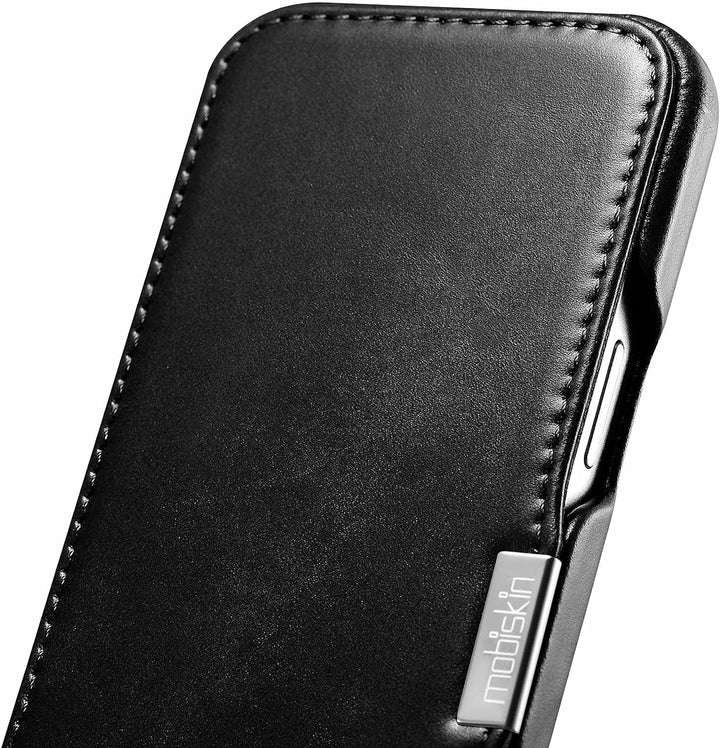 Mobiskin Hülle kompatibel mit Apple iPhone 13 PRO (6,1 Zoll), Handyhülle mit echtem Leder, Case, Sch