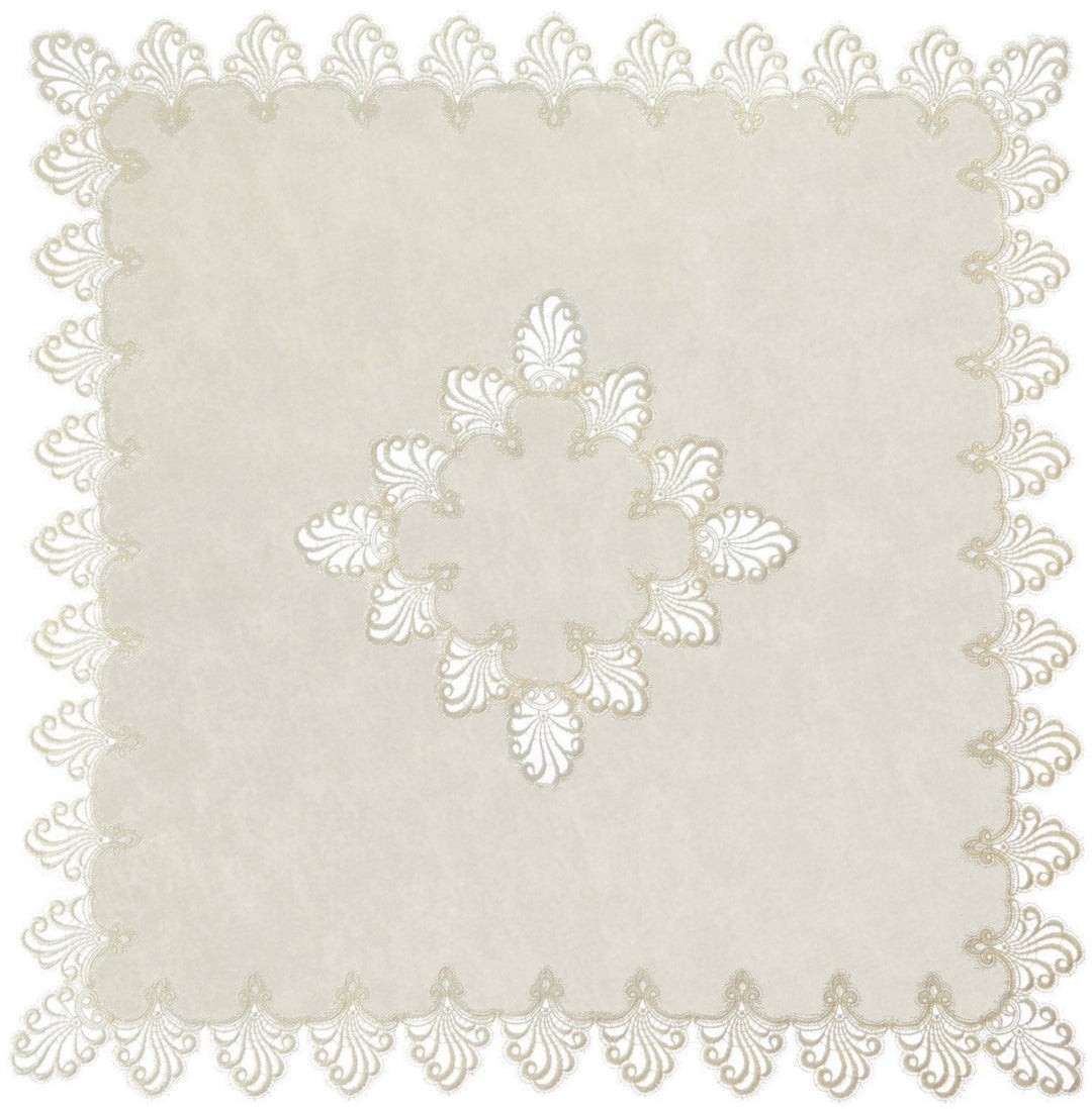Plauener Spitze by Modespitze 3086M02_11_80802 Tischdecke Nizza, Grösse 80 x 80 cm, rechteckig mit M