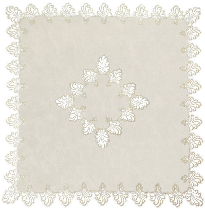 Plauener Spitze by Modespitze 3086M02_11_80802 Tischdecke Nizza, Grösse 80 x 80 cm, rechteckig mit M
