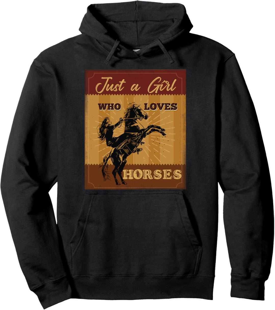 Just a Girl who loves Horses Sattel Reiten Reiterin Pferd Pullover Hoodie