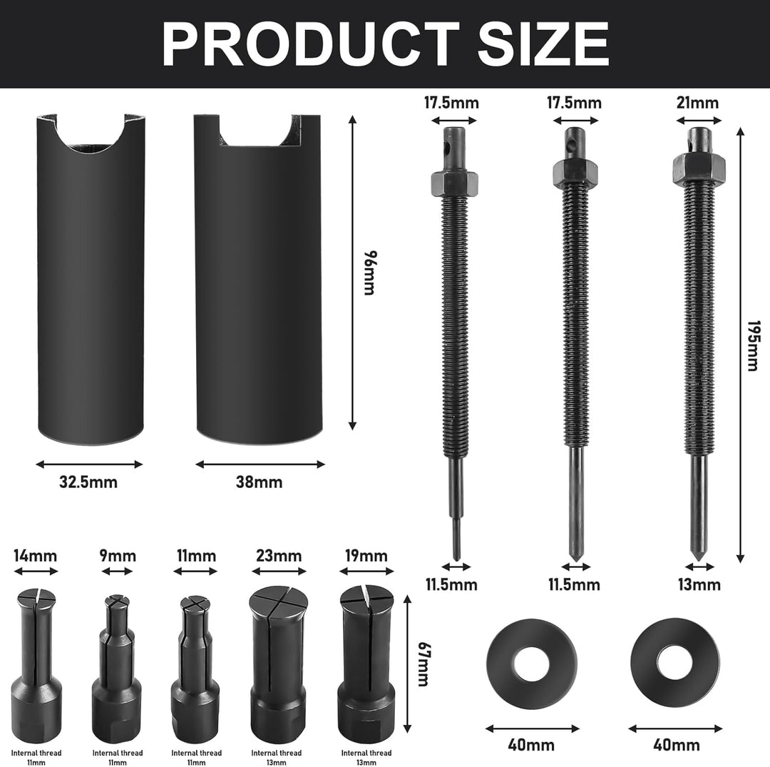 9-23mm Innenlager Abzieher Set, 12 Stück Radlager Abzieher Motorrad, Motorrad Innenlager-Auszieher-K