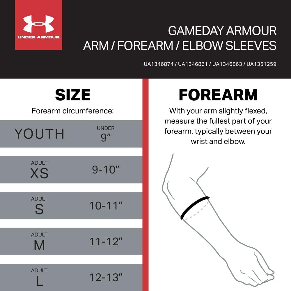Under Armour Unisex Gameday Armour Pro Pad Elbow SLV PRNT Adult: M AMER, Adult: M AMER