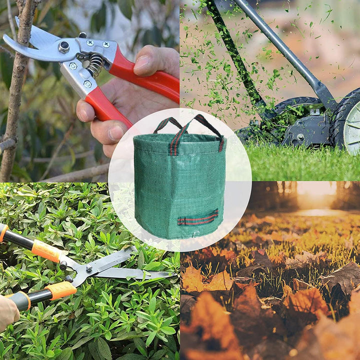 2er Set Gartensack -500L Gartenabfallsack mit extra verstärktem Boden -Heavy Duty Gartenarbeit Säcke