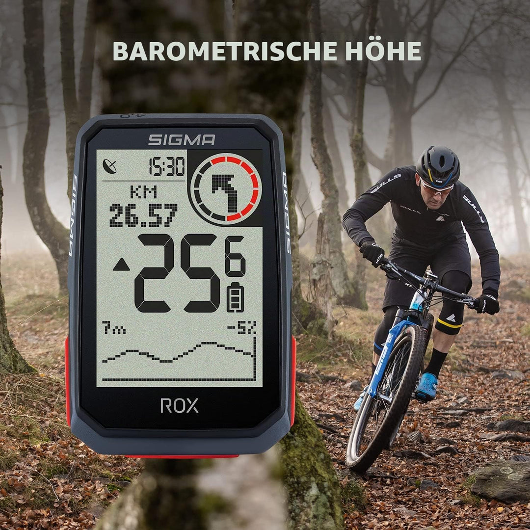 SIGMA SPORT ROX 4.0 Black | Fahrradcomputer kabellos GPS & Navigation inkl. GPS Halterung | Outdoor