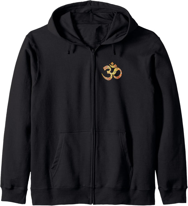Om Mantra Symbol Blumen Yoga Spiritualität Namaste Buddha Kapuzenjacke