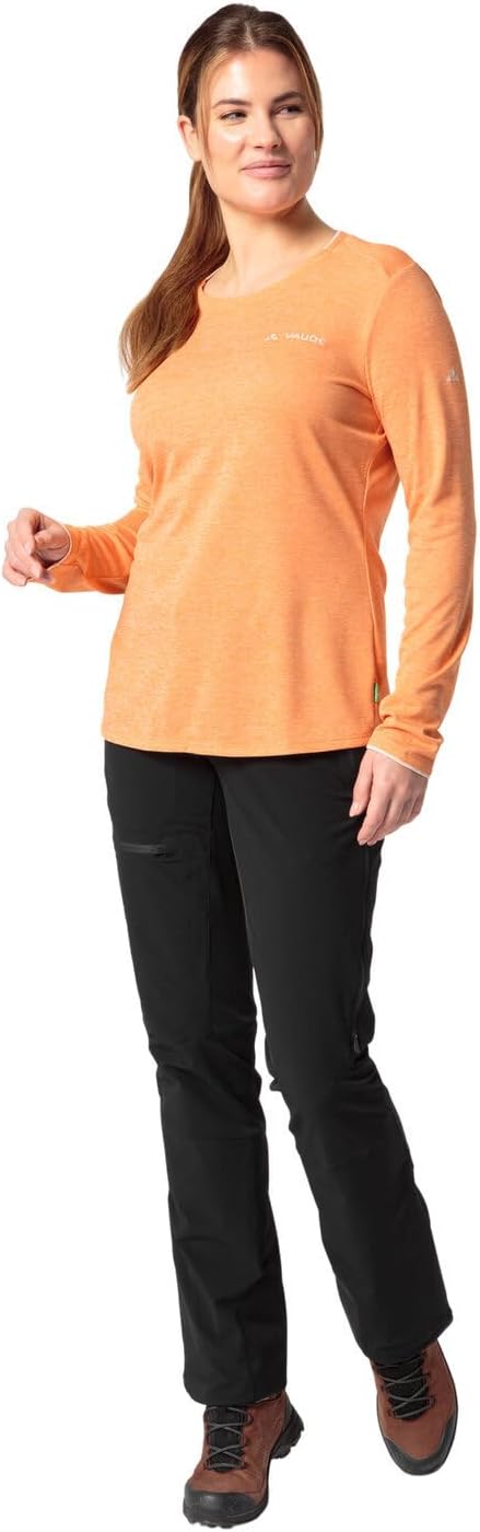 VAUDE Damen Women's Essential Ls T-Shirt T-Shirt 46 Orange (Sweet Orange), 46 Orange (Sweet Orange)
