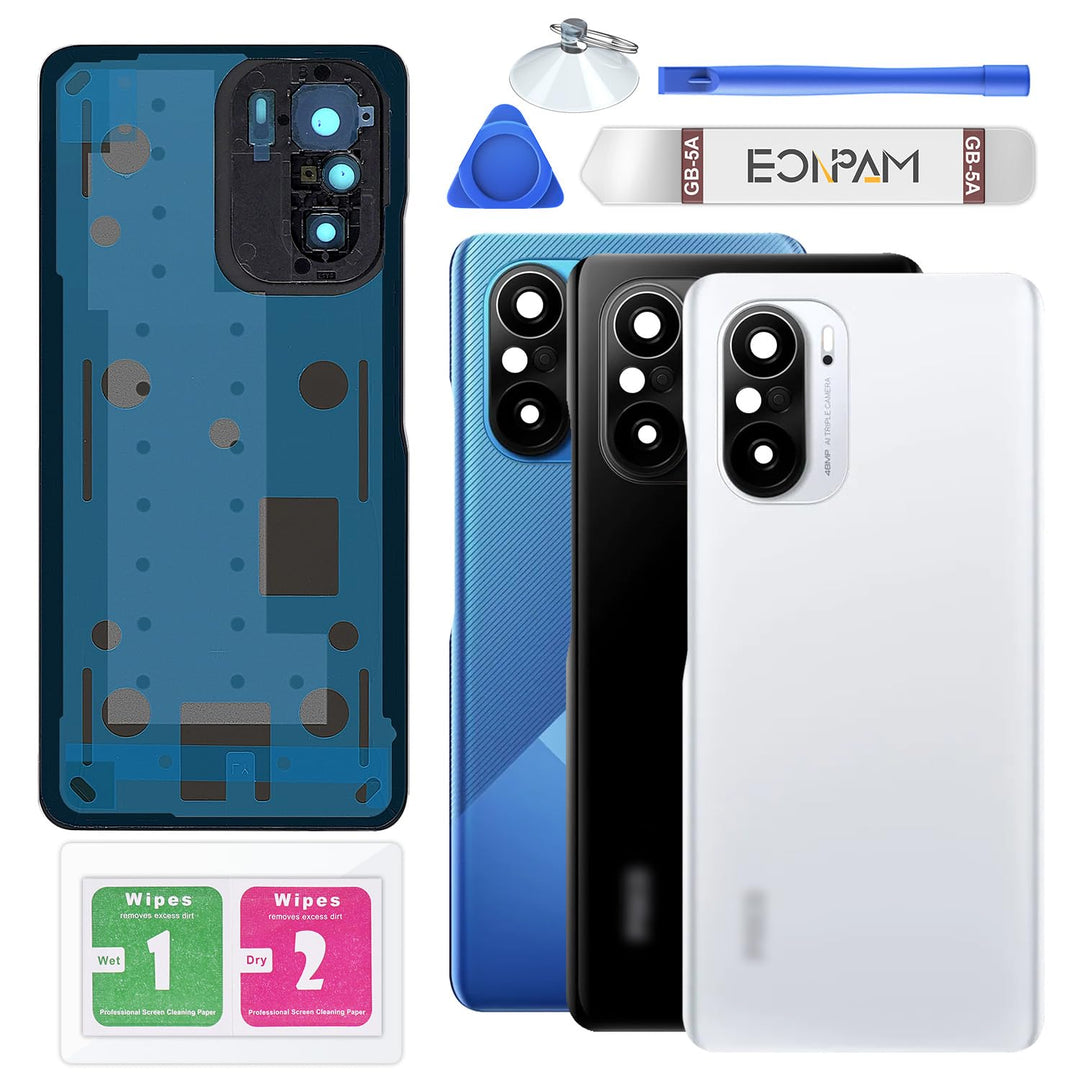 Eonpam Akkudeckel für Xiaomi Poco F3 Rückseite Glas Original Backcover Back Glas Ersatz Reparatur Se