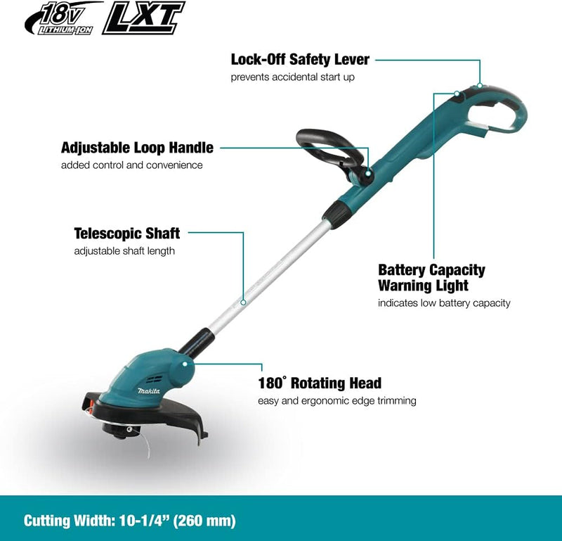 Makita DUR181Z Akku-Rasentrimmer 18V (ohne Akku, ohne Ladegerät) + 1-Fadenkopf Tap&Go 1,6mm