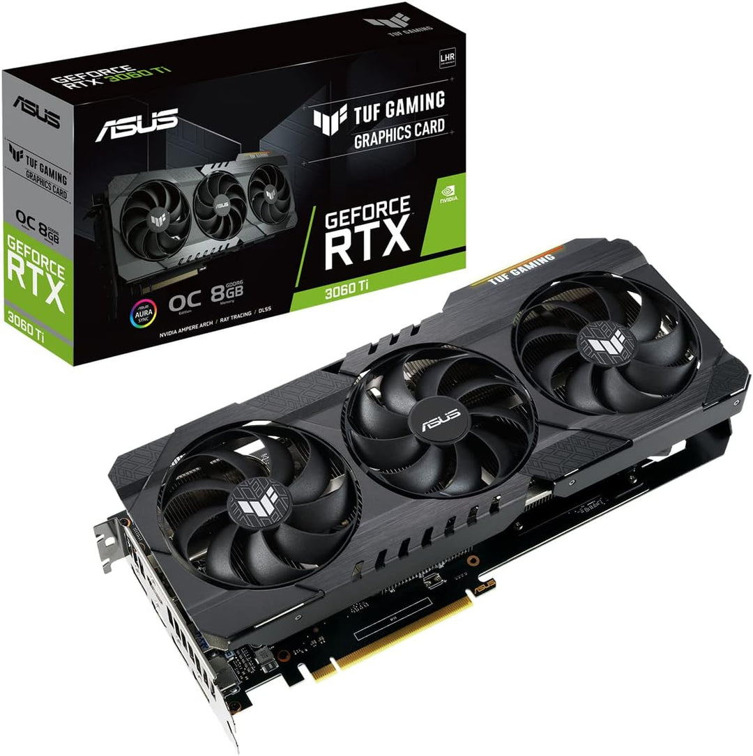 ASUS TUF Gaming GeForce RTX3060TI V2 8GB OC Edition Gaming Grafikkarte (Lite Hash Rate (LHR), Nvidia