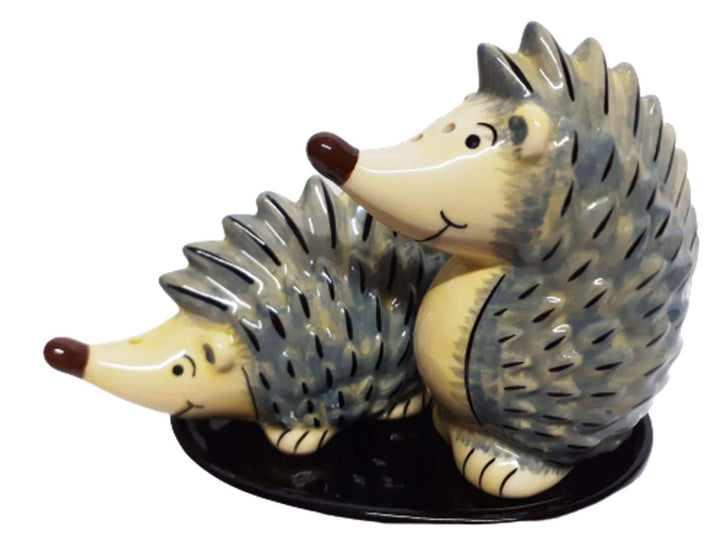 Igel Salz und Pfefferstreuer Figur Keramik Tier Geschenk Küche Frühstückstisch Set
