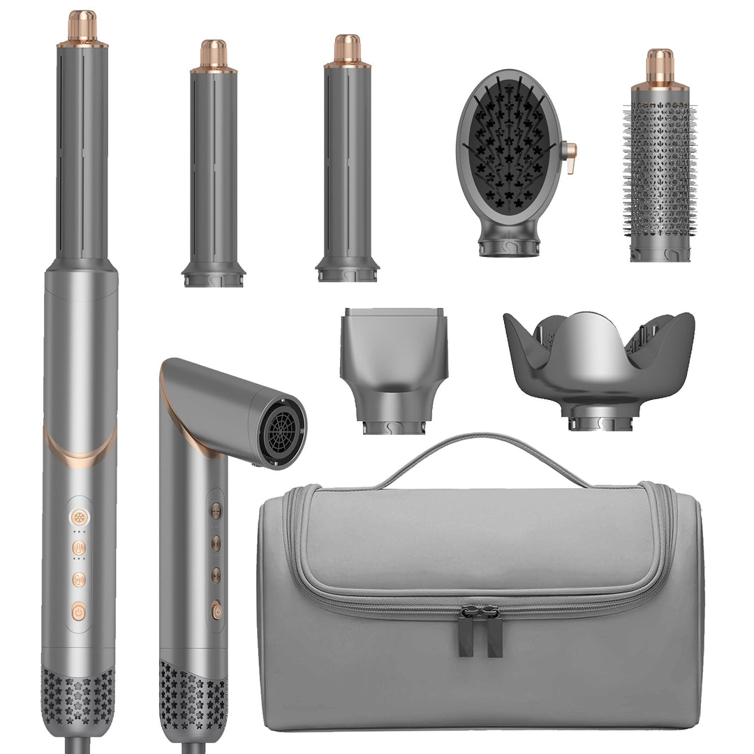 Hair Styler Set, Airstyler 6 in 1, Haarstyler 6 in 1, Multistyler 110000 U/MIN mit Warmluftbürste, H
