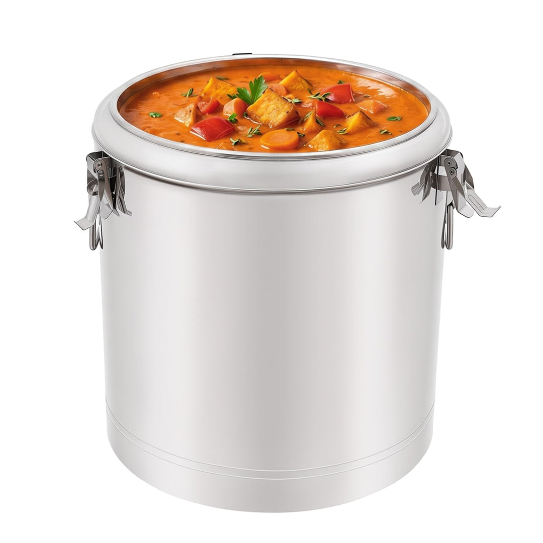20L/40L Thermobehälter für Essen, Isolierter Eimer Mit Deckel, Edelstahl Isolierkanne, für Kaffee Te