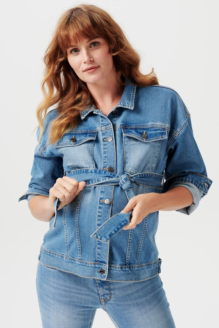 Noppies Damen Jacket Budapest Long Sleeve Strickjacke 38 Aged Blue - P144, 38 Aged Blue - P144