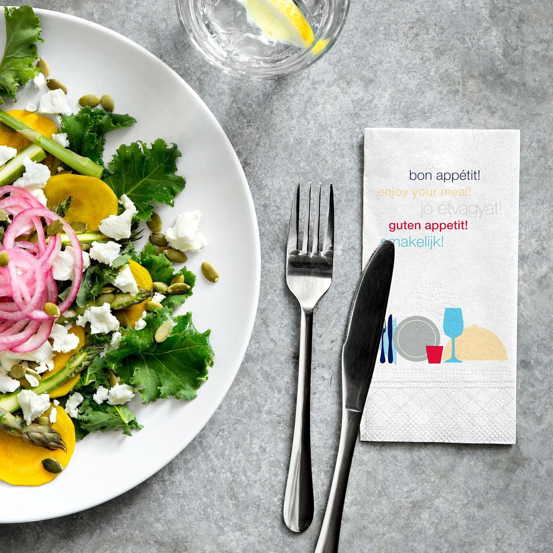 Tork 477303 Guten Appetit Lunchserviette 1/8 Falz / 2-lagige Papierservietten für Snacks oder kleine