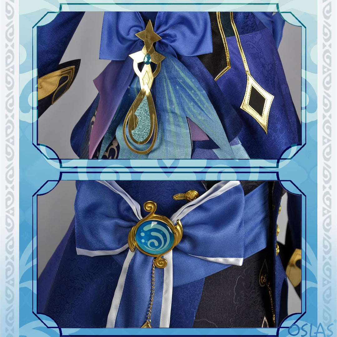 OSIAS Genshin Impact Cosplay Kostüm, verbesserte Version mit hochwertigen Stoffen, Accessoires und P