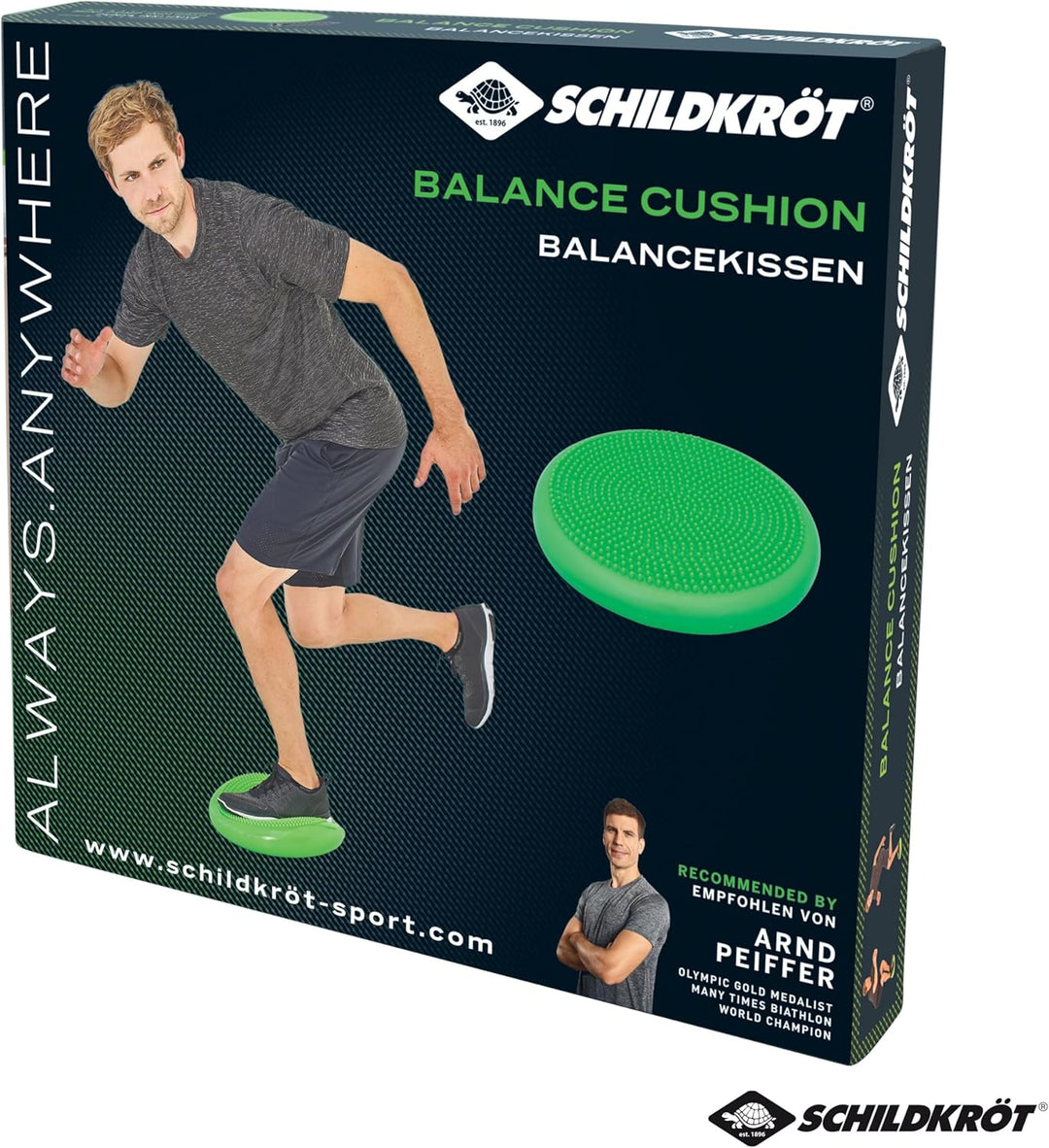 Schildkröt® Balance-Kissen, Grün, inklusive Handpumpe, in 4-Farb Karton Grün, 960030, Grün, 960