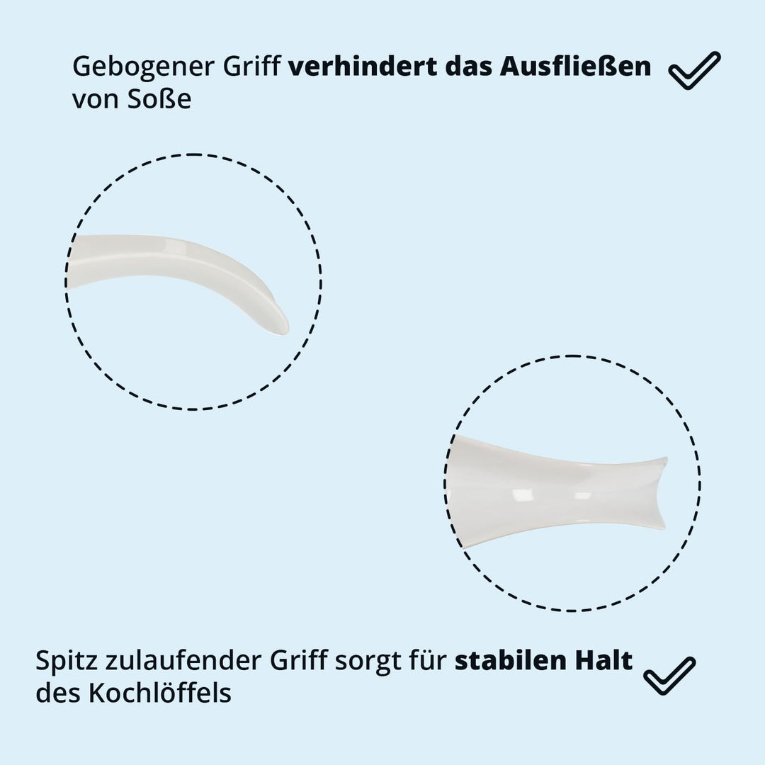 KHG Utensilienhalter und Löffelablage Set, Kochutensilienhalter Kochlöffelablage Steingut Keramik We