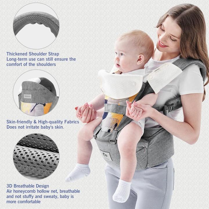Bellababy Babytrage, All-In-One Babytrage für Neugeborene ab Geburt, Babys & Kleinkinder (0-36Monate