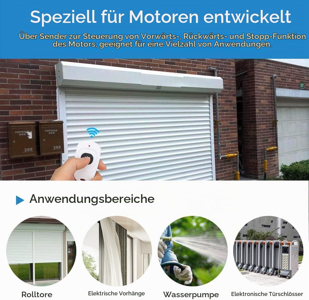 eMylo Smart Wireless RF Motor Controller Schalter RF Relaismodul DC 12V Motor Fernsteuerungsschalter