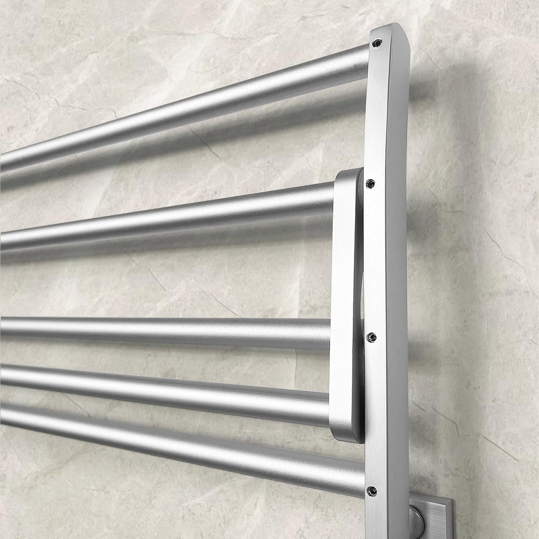 Jahof Handtuchhalter Klappbar Silber 38 cm, Handtuchstange Aluminiumlegierung mit Haken, Handtuchreg