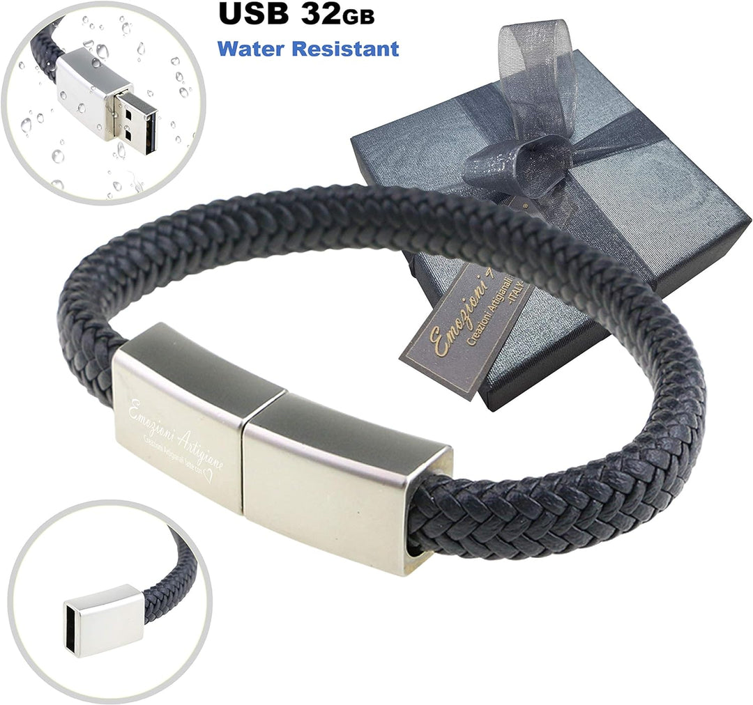 USB-Armband für Herren und Damen, verstellbar, 32 GB, originelle Geschenkidee für Geburtstag, Freund