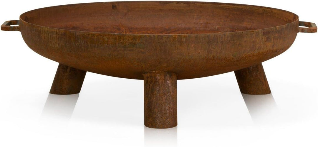 DECORAS Stahl-Feuerschale (Durchmesser: 80 cm/Höhe: 23 cm) - Feuerstelle - Feuerkorb Made in Germany