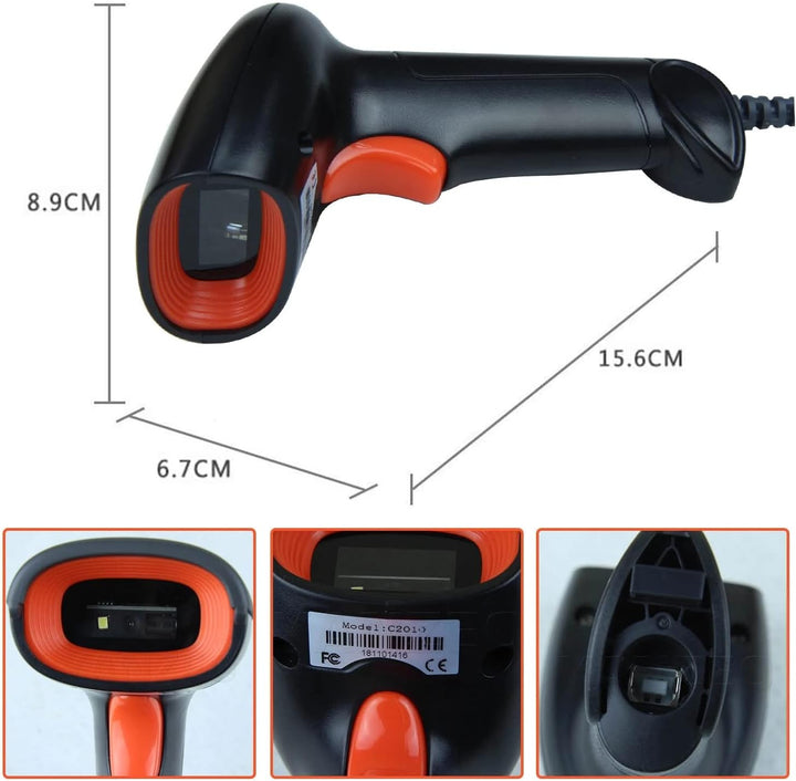 Yanzeo Handheld Barcode-Scanner USB Wireless 2.4G Barcode-Scanner 1D 2D QR Code Pos Laser Barcode-Le