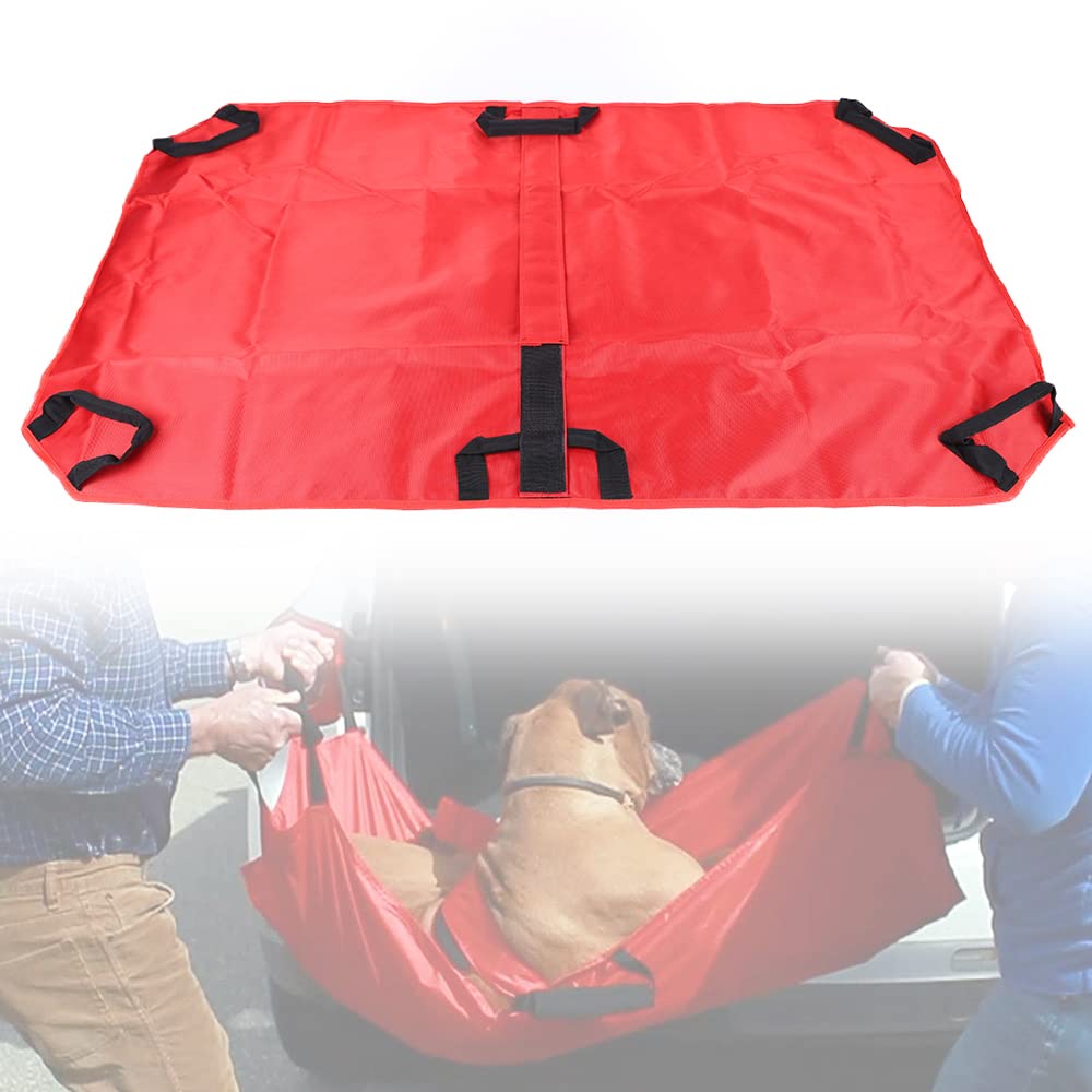 Haustier Hund Trage Faltbar Haustiertrage Nylon VeterinäR Haustiertransportbahre mit 6 Griffe, 110KG