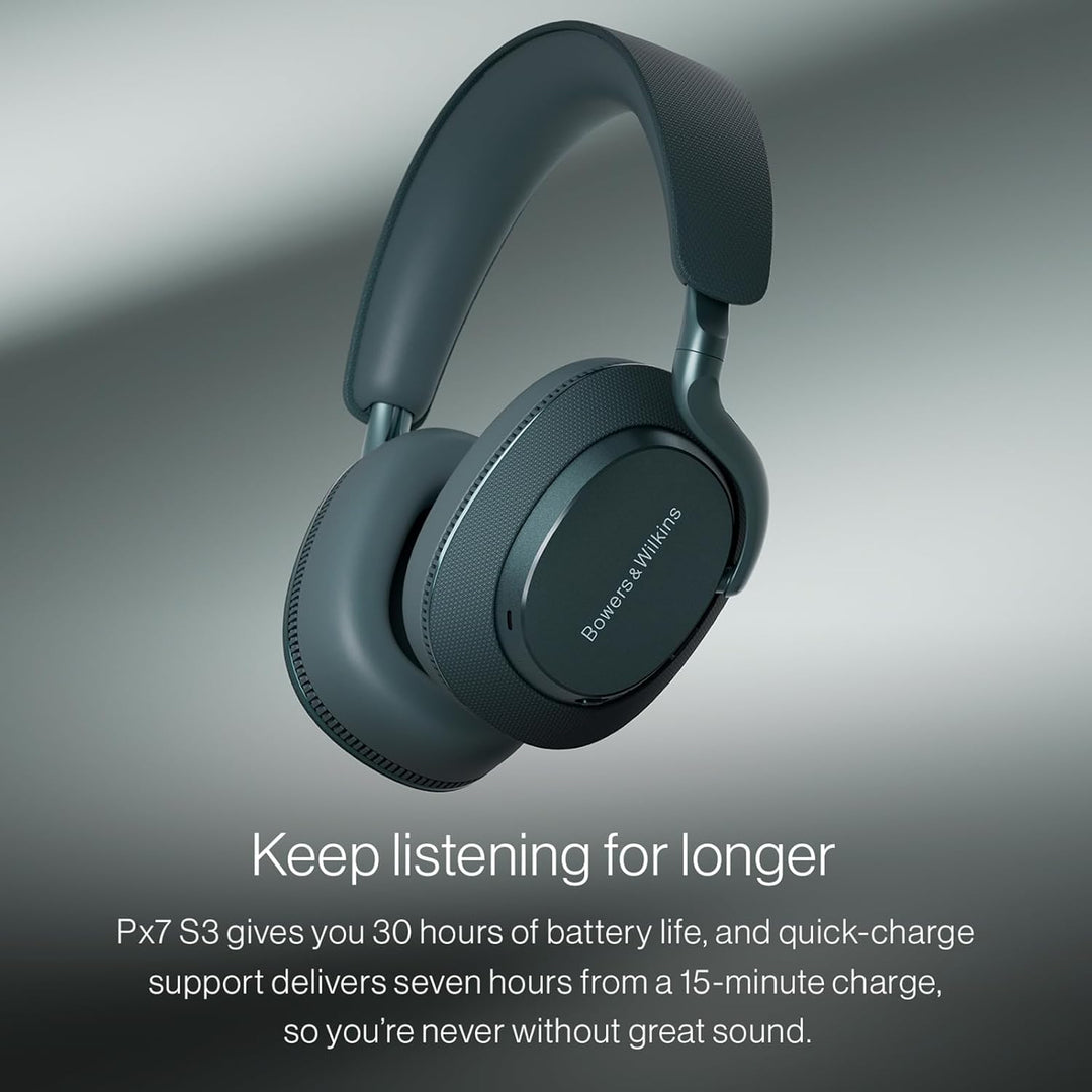 Bowers & Wilkins Px7 S3 Over-Ear-Kopfhörer mit Geräuschunterdrückung, kabellos, aptX™ Lossless, Schn