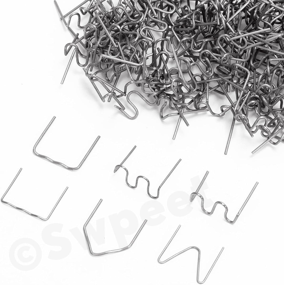 Swpeet 3000pcs 6 Arten 0,8mm / 0,6mm Kunststoff Schweissstapel Sortiment-Kit, Stampfer Schweissen Re