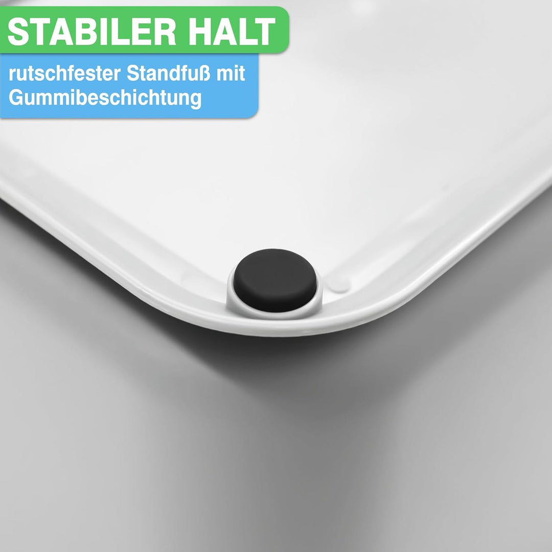 YourCasa® Biomülleimer Küche 5L - geruchsdichter Bio Mülleimer mit Deckel & Knopfdruck-Mechanismus -