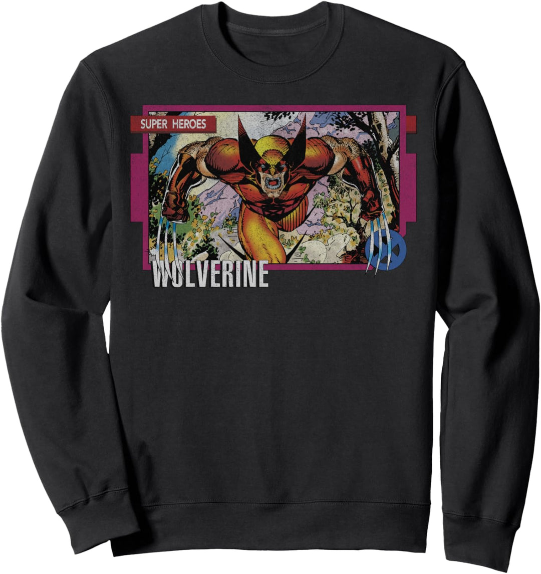 Marvel X-Men Wolverine Super Heroes Portrait Panel Sweatshirt