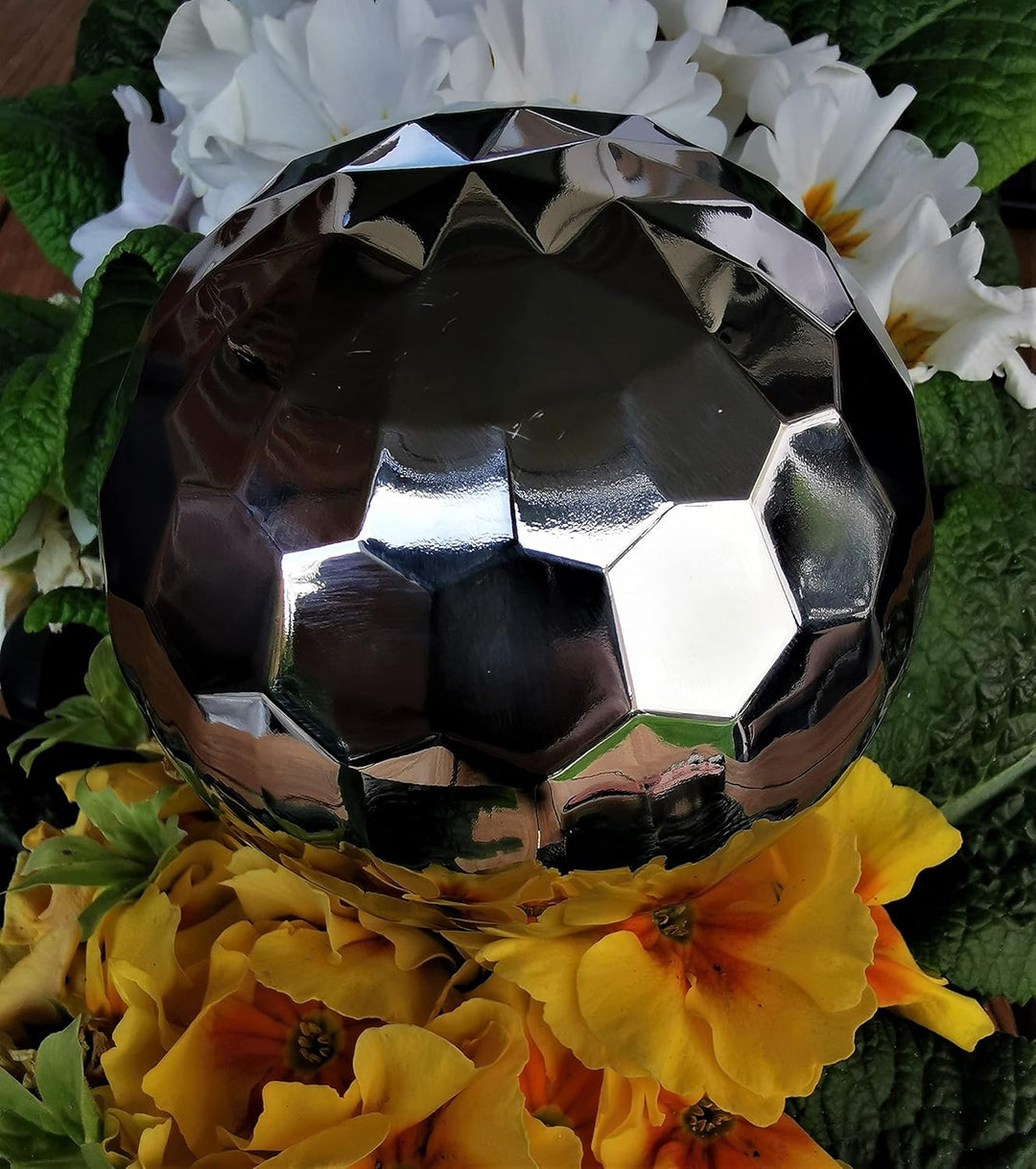 Dekokugel Diamond 3er Set aus Edelstahl 15/15/10 cm poliert Dekorationskugel Edelstahlkugel