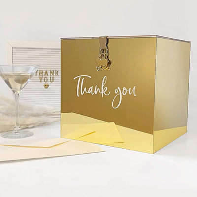 Acryl Geschenk Karten Box für Hochzeit | Wishing Well Wedding Card Box | Geldbox mit Herz Schloss |