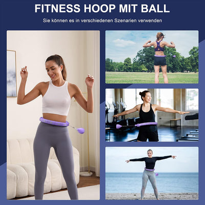 Smart Hula-Hoop Reifen Erwachsene & Anfänger,Hullahub Reifen zum Abnehmen，Smart Fitness Hoop Leise 1