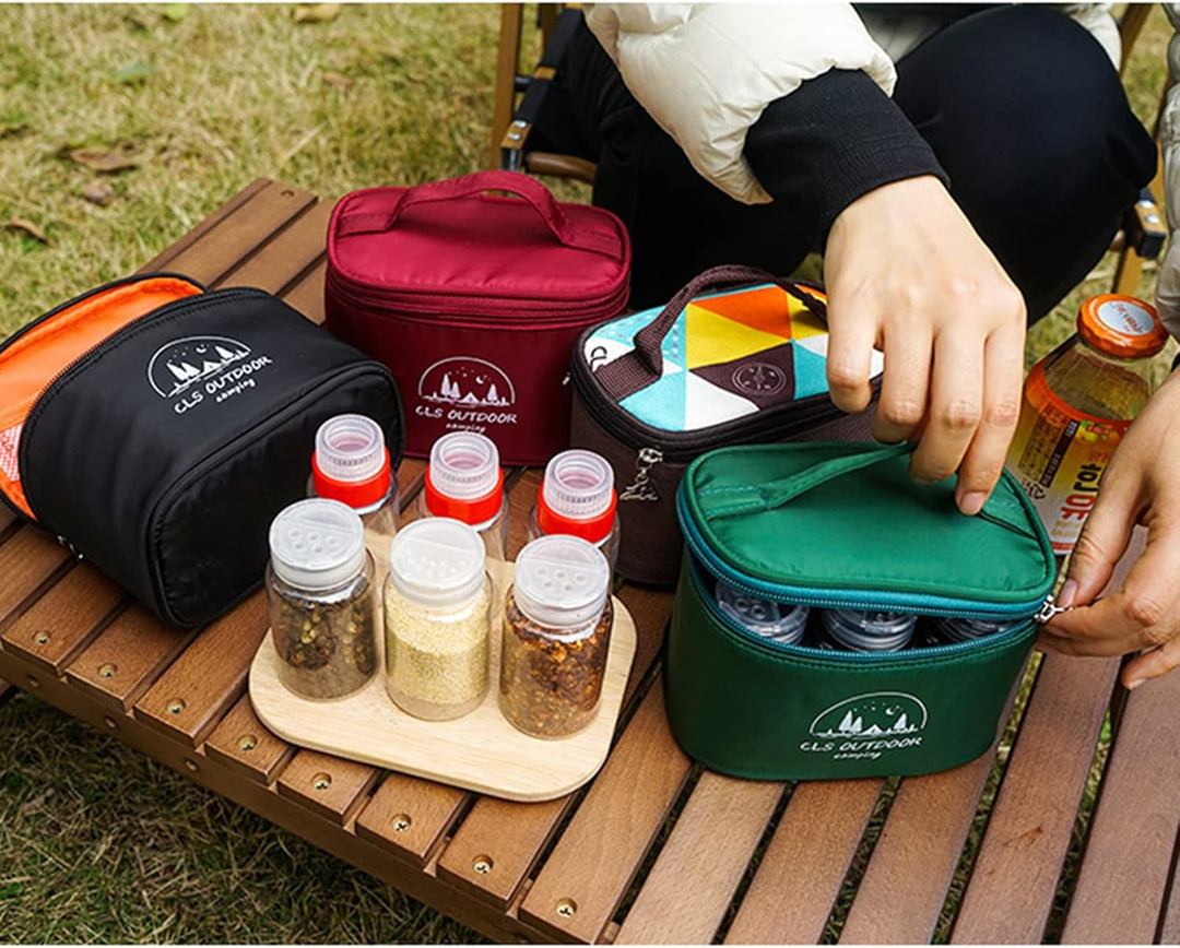 RoseFlower Gewürzbehälter Camping Set Reise Gewürzbehälter 6 Stück Lebensmittelqualität Gewürzgläser