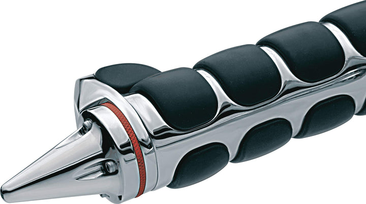 Kuryakyn 1 Paar Motorradlenker Zubehör Stiletto Handgriff Endkappe Chrom 6249 chrome, chrome