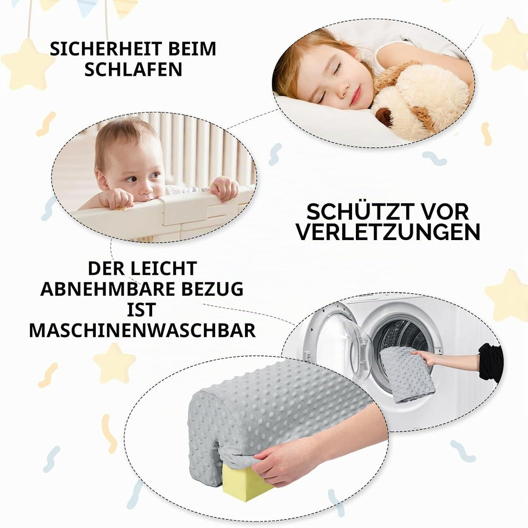 Bettkantenschutz für Kinderbetten, Bettschiene Stossfänger Schutz, Schutz für Bettrahmen Rand Schutz