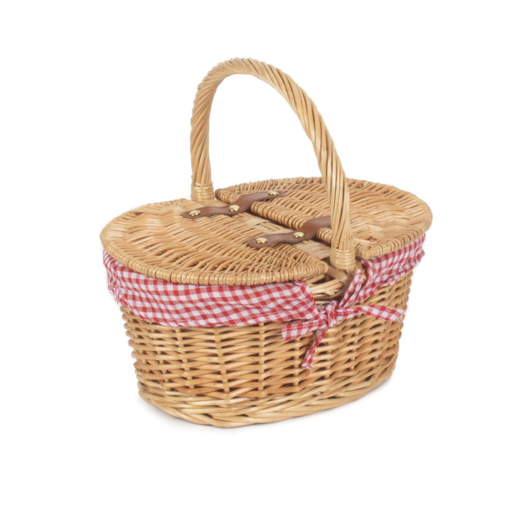 Red Hamper Picknick-Korb für Kinder, oval, gefüttert, mit Deckel