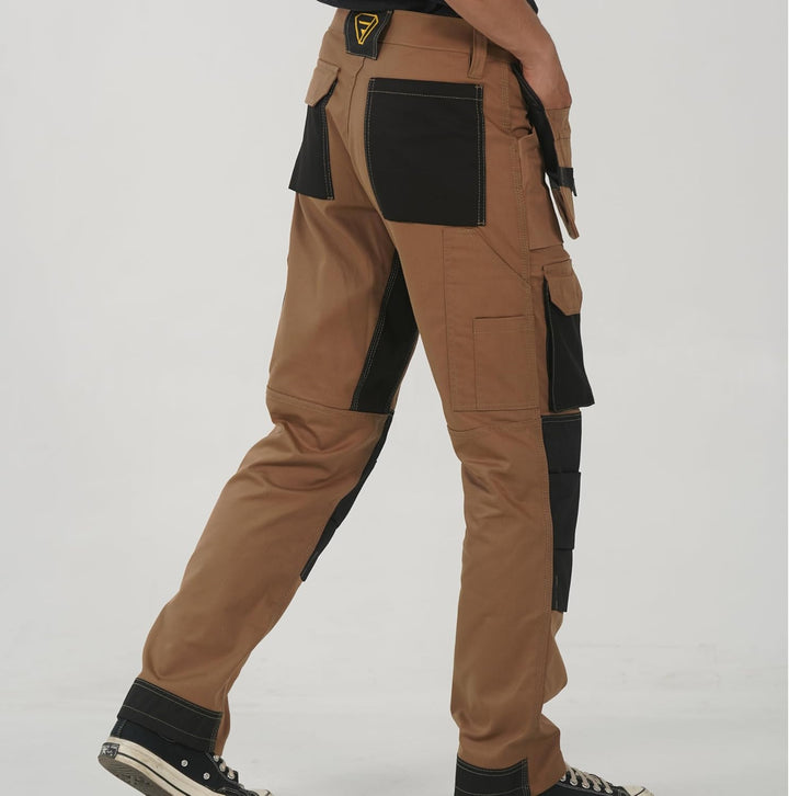 FORJA Herren Arbeitshose Khaki 34W / 32L, Khaki 34W / 32L