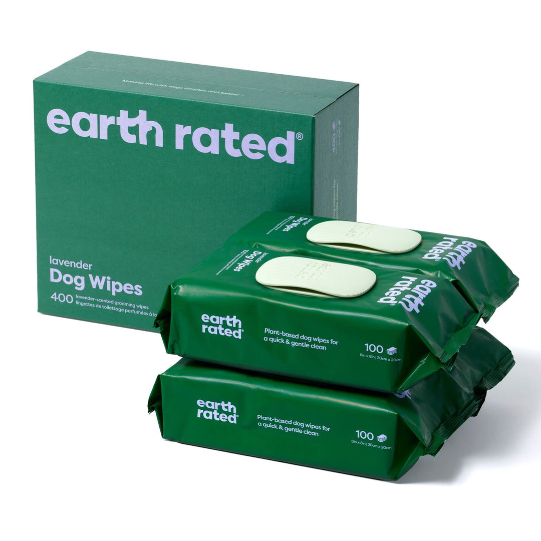Earth Rated Feuchttücher für Hunde, Dicke Pflegetücher auf pflanzlicher Basis zur einfachen Anwendun