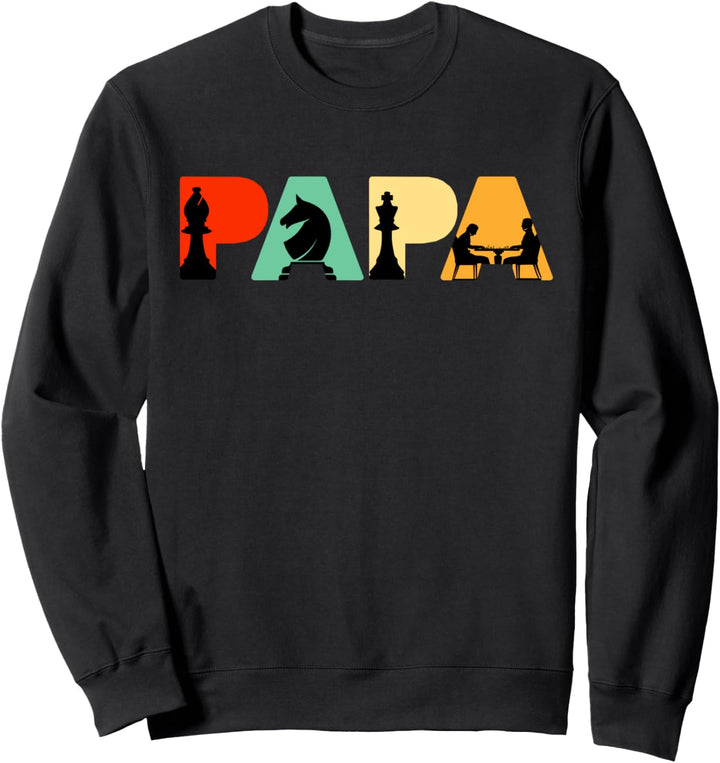 Retro-Schachpapa, lustiges Vintage-Papa-Schachgeschenk Sweatshirt