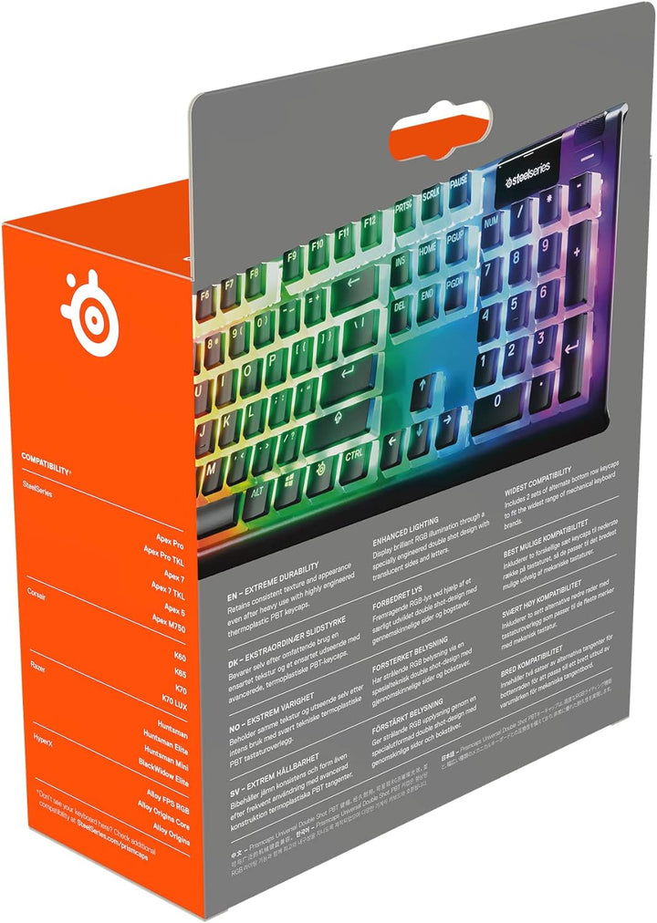 SteelSeries PrismCaps – Double-Shot-Tastenset mit „Pudding“-Optik – Kompatibilität mit allen gängige