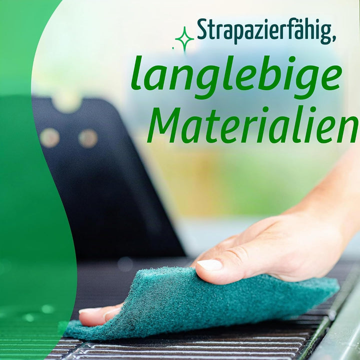 Scotch-Brite Scour Pad Robuste Scheuerschwämme für Küche und Geschirr, Gusseisen, Grün, 30 30 Pads S