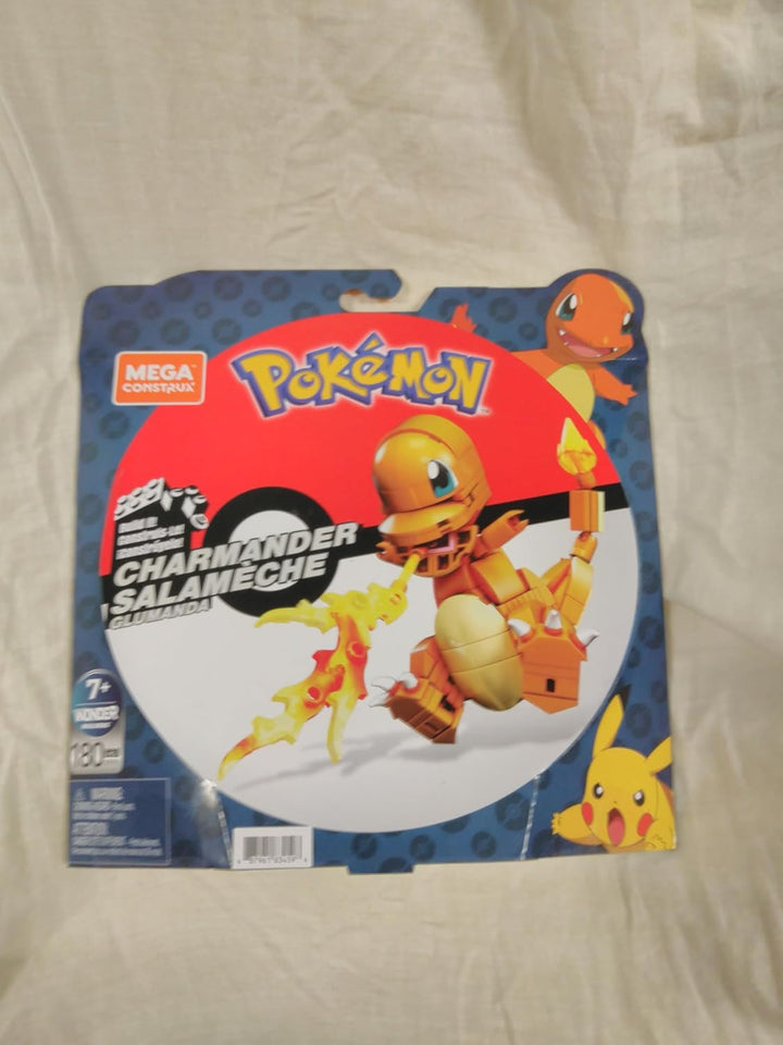 MEGA POKÉMON - detailgetreue und feuerspeiende Glumanda-Figur zum Zusammenbauen, Bauspielzeug für Ki