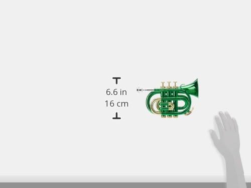 Roy Benson RB701008 Bb Taschen-Trompete MOD.PT-101E grün lackiert, inkl. Etui, PT-101E