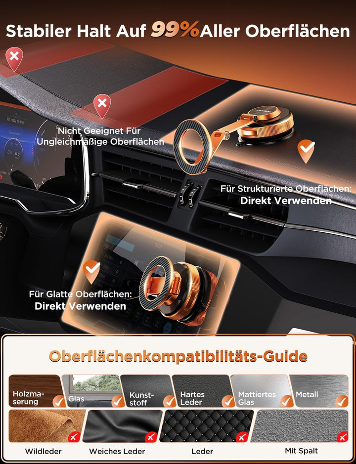 Handyhalterung Auto Magnetisch - Vmag S3 Handyhalterung Magnet 2026 mit Metall Dual Fold Arm & Erwei