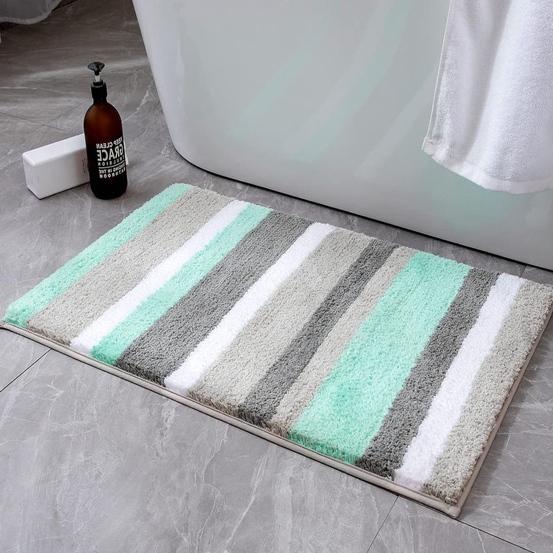 MIULEE Badematte Badteppich Duschmatte Non Slip Badvorleger Fussmatte Dekorativ Badzimmermatte Flaus